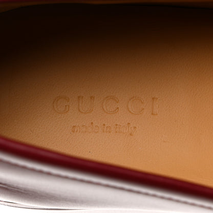 Gucci Ancora Calfskin Womens Horsebit Platform Loafers 38 Rosso 6 of 9