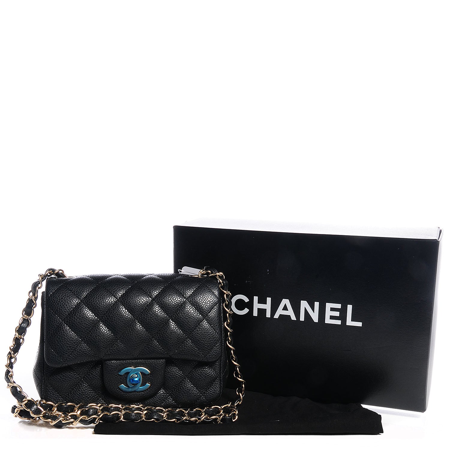 Chanel Caviar Mini Square Flap Black 3 of 10