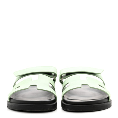 Hermes Epsom Womens Chypre Sandals 39 Vert Jade 2 of 10