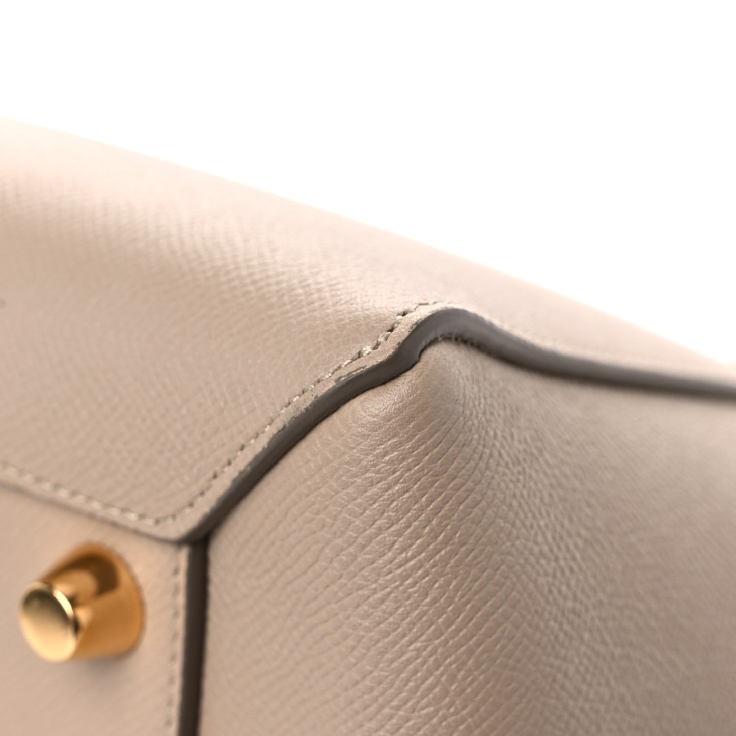 Grained Calfskin Mini Belt Bag Light Taupe