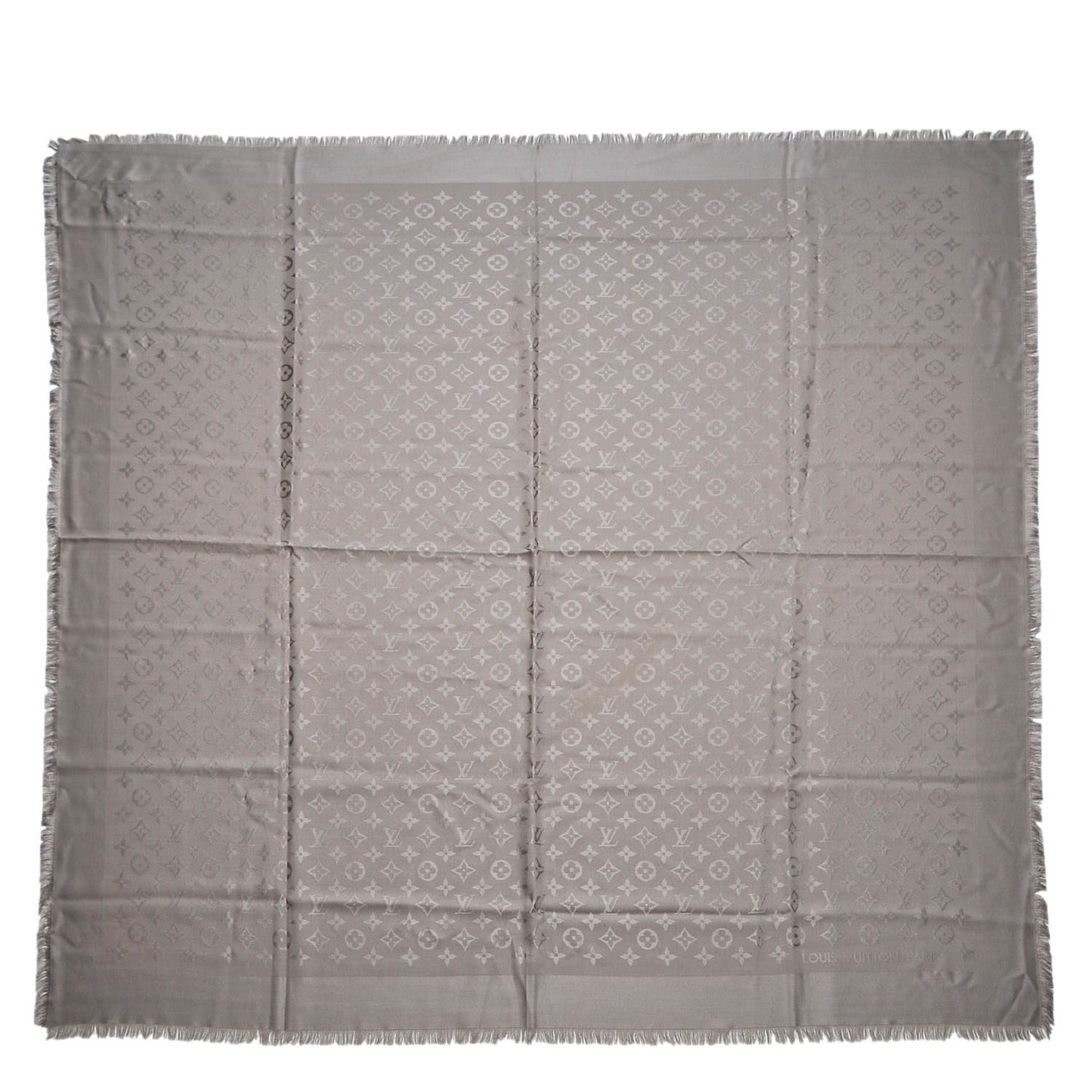 Silk Wool Monogram Shawl Verone