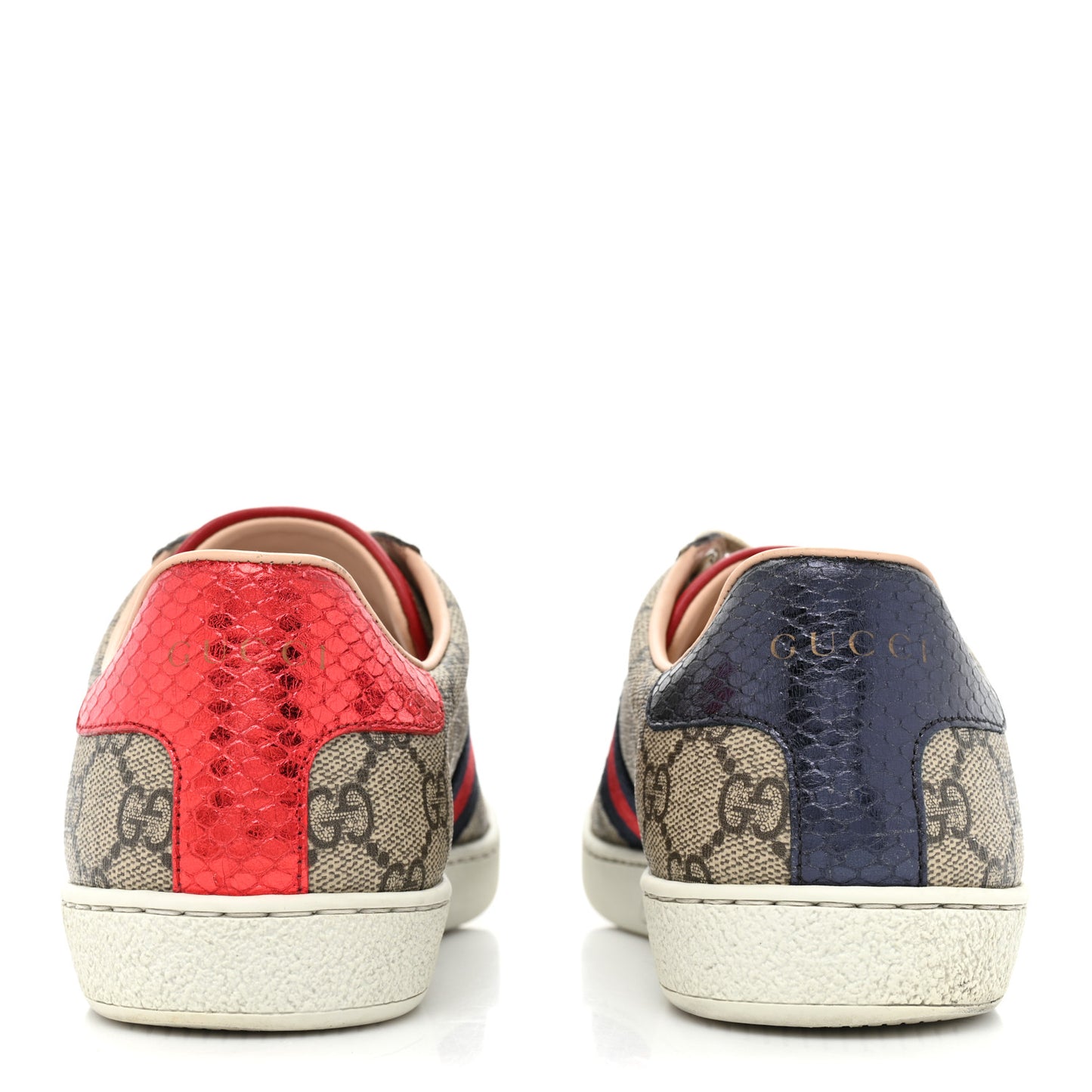 GG Supreme Monogram Womens Ace Low-Top Sneaker 37.5 Beige