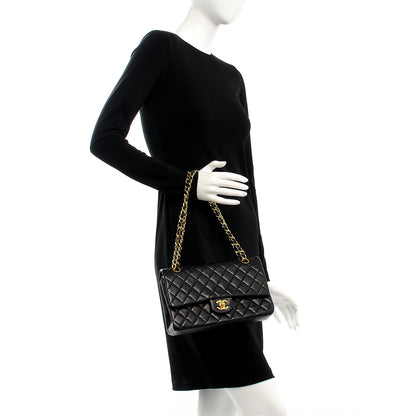 Chanel Lambskin Quilted Medium Double Flap Black 2 of 11
