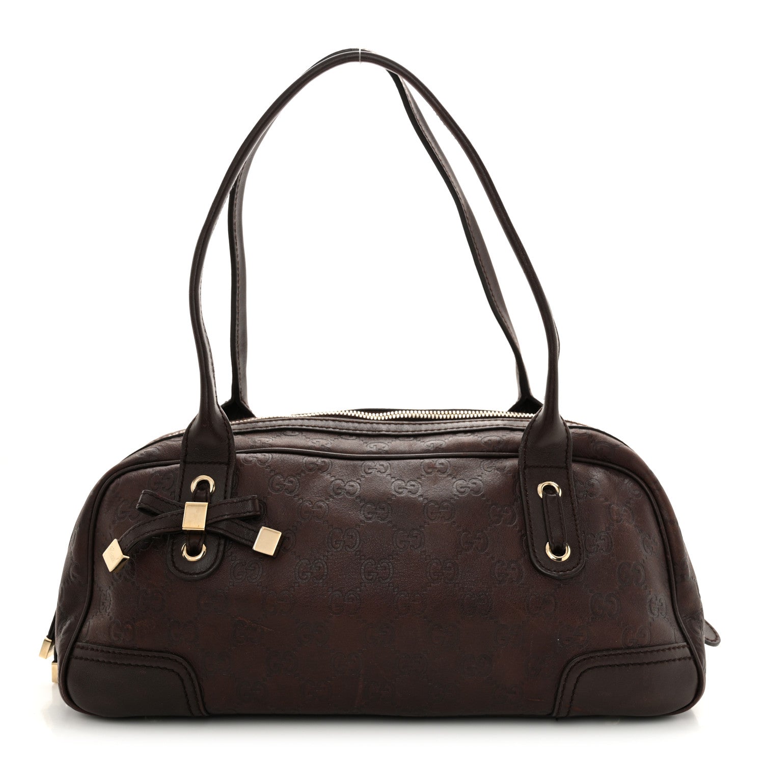 Gucci Guccissima Small Princy Satchel Brown 1 of 14