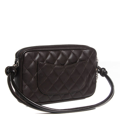 Chanel Calfskin Quilted Cambon Pochette Dark Brown 3 of 7