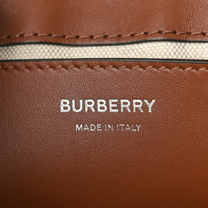 Burberry Canvas Horseferry Print Note Crossbody Bag Black Tan 6 of 10
