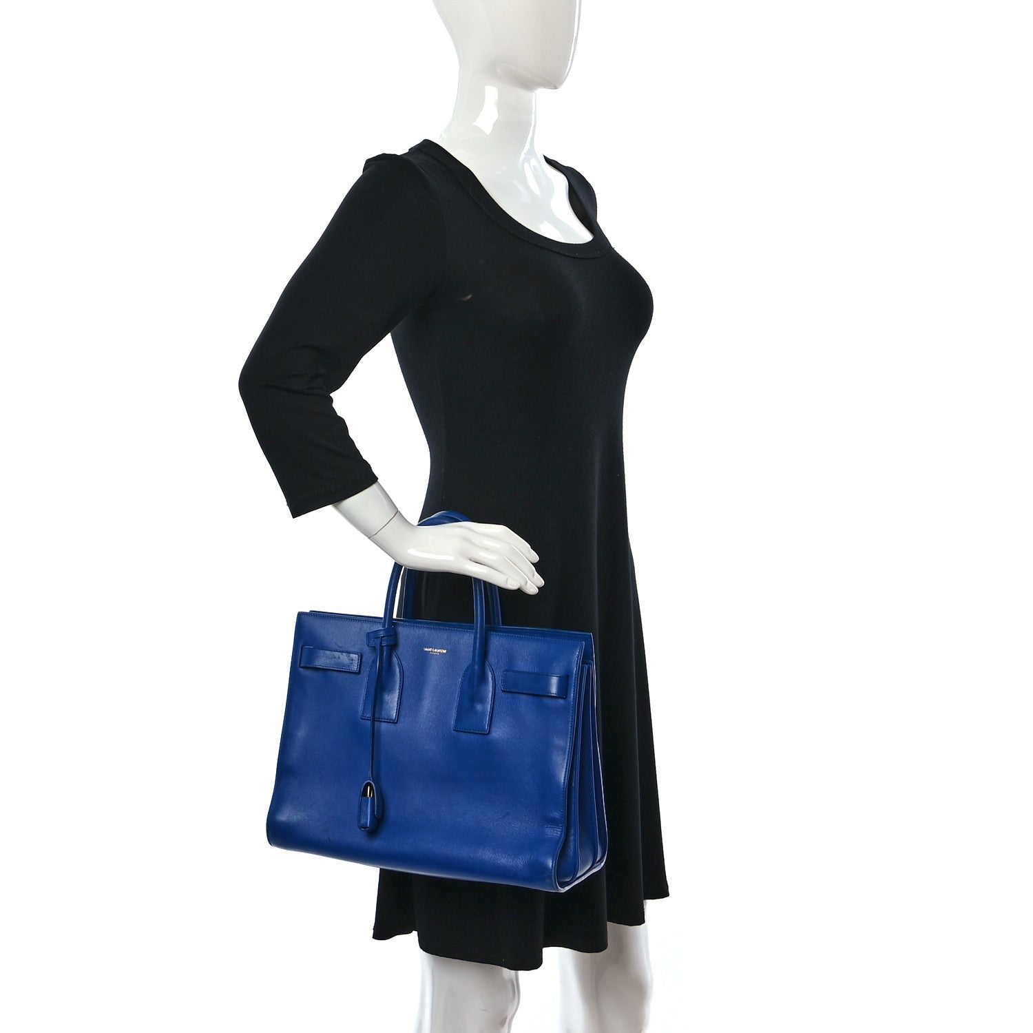Saint Laurent Calfskin Small Sac De Jour Blue Majorelle 2 of 11