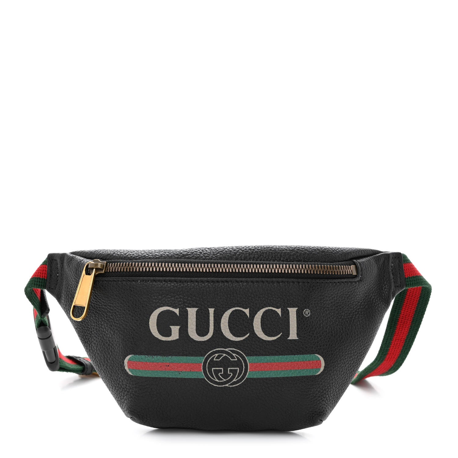 Gucci Grained Calfskin Small Logo Belt Bag Black 1 of 10