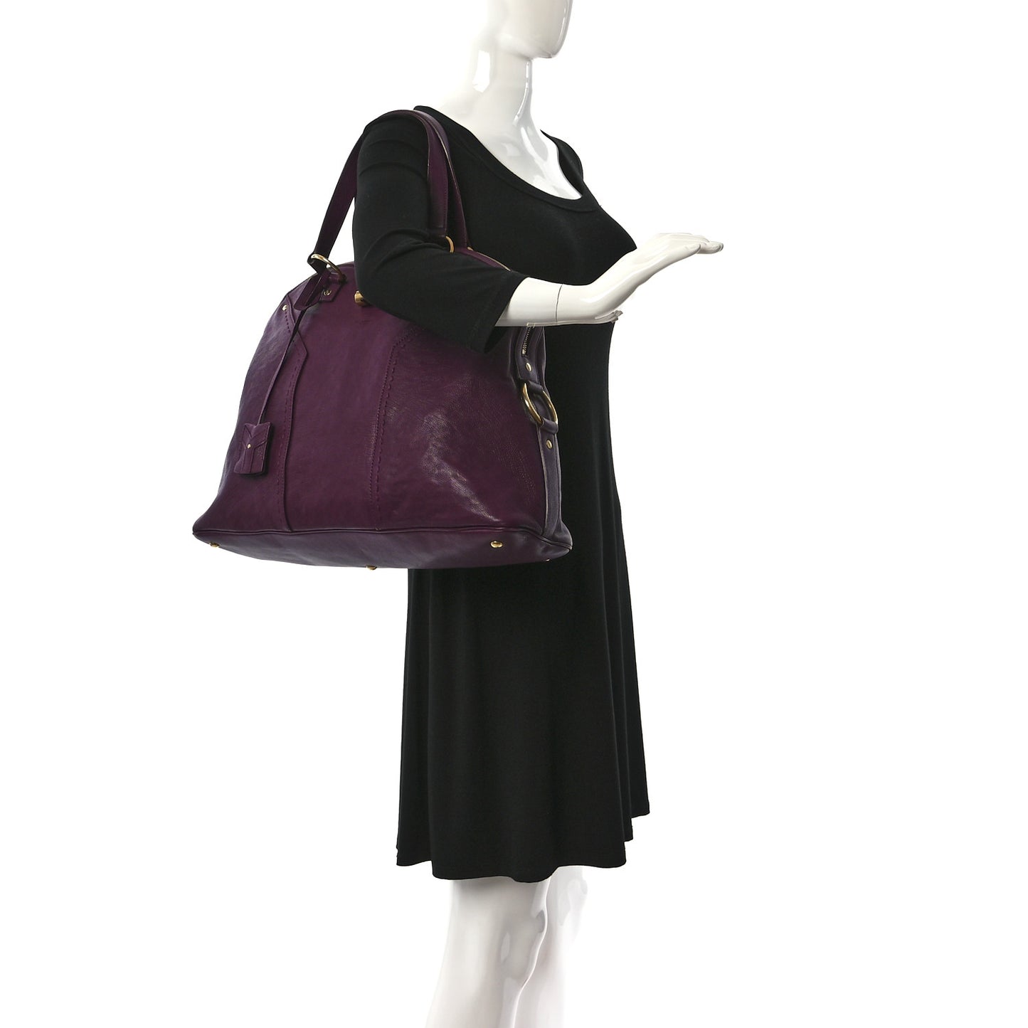 Calfskin Oversized Muse Purple