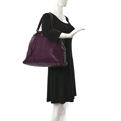 Saint Laurent Calfskin Oversized Muse Purple 2 of 8