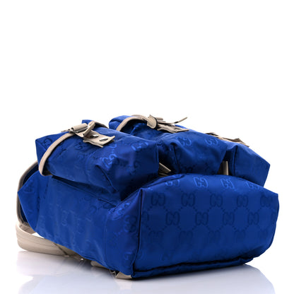 Gucci Econyl Nylon Monogram Off The Grid Utility Pocket Backpack Orient Blue New Plaster 4 of 9