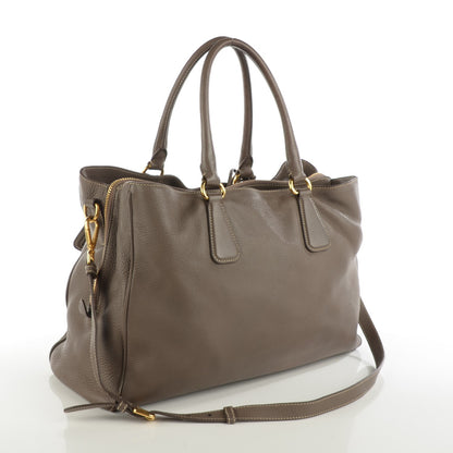 Prada Cervo Deerskin Double Handle Tote Argilla 4 of 10