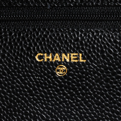 Chanel Caviar Quilted Wallet On Chain WOC Black 7 of 9