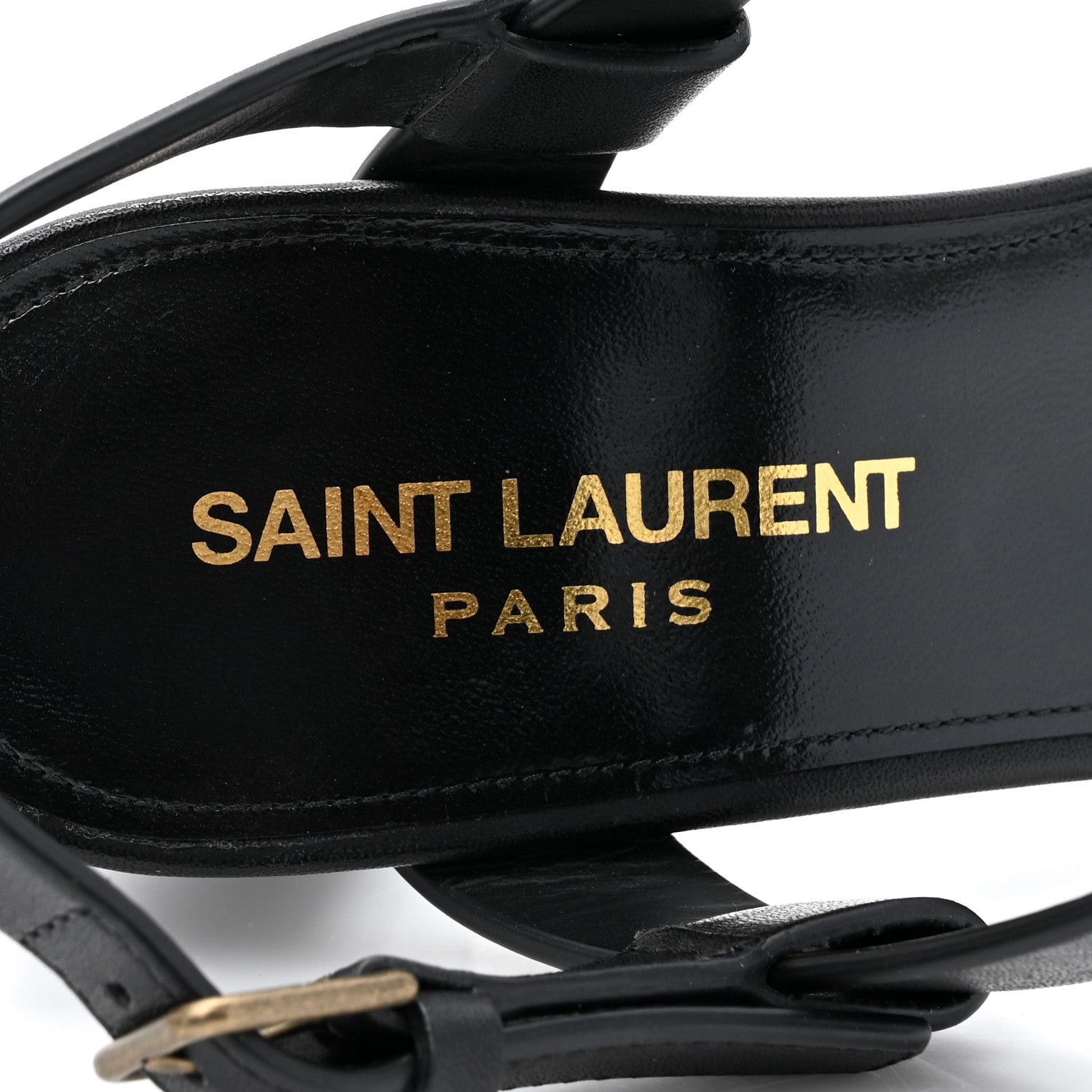 Saint Laurent Calfskin Cassandra 75 Sandals 36 Black 7 of 11