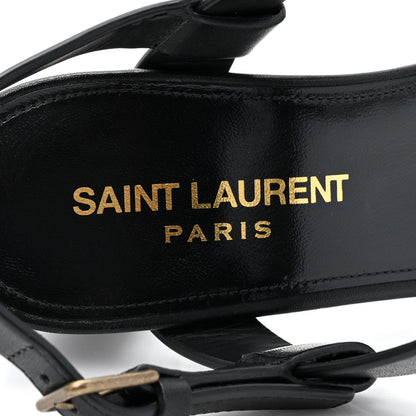 Saint Laurent Calfskin Cassandra 75 Sandals 36 Black 7 of 11