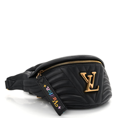 Louis Vuitton Calfskin Quilted New Wave Bumbag Black 4 of 9