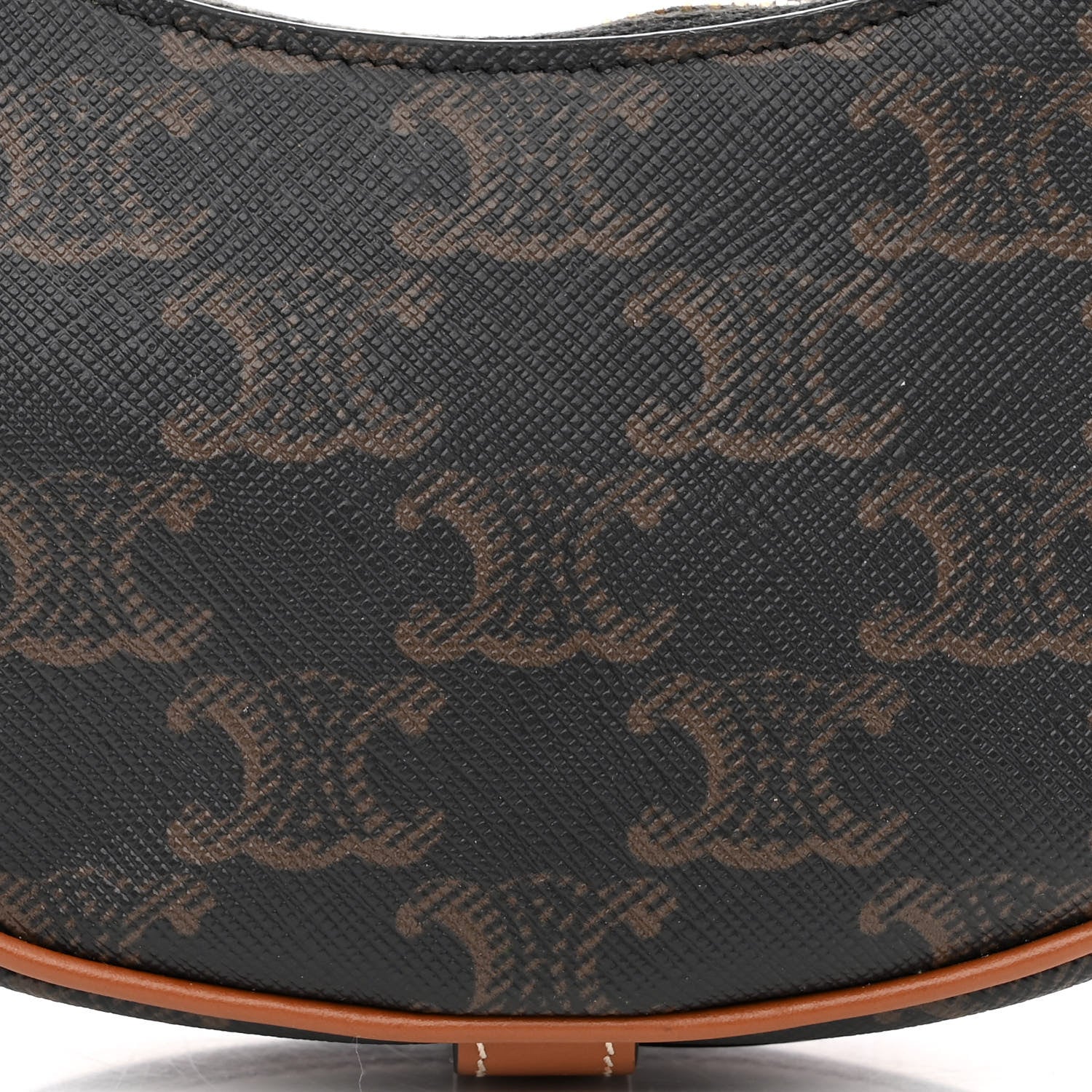 Celine Canvas Calfskin Mini Ava Triomphe Shoulder Bag Tan 8 of 10