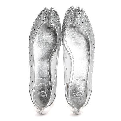 Christian Louboutin X MAISON MARGIELA Rete Glitter Specchio Marlougiela Strass Tabi Flats 40 Silver 2 of 9