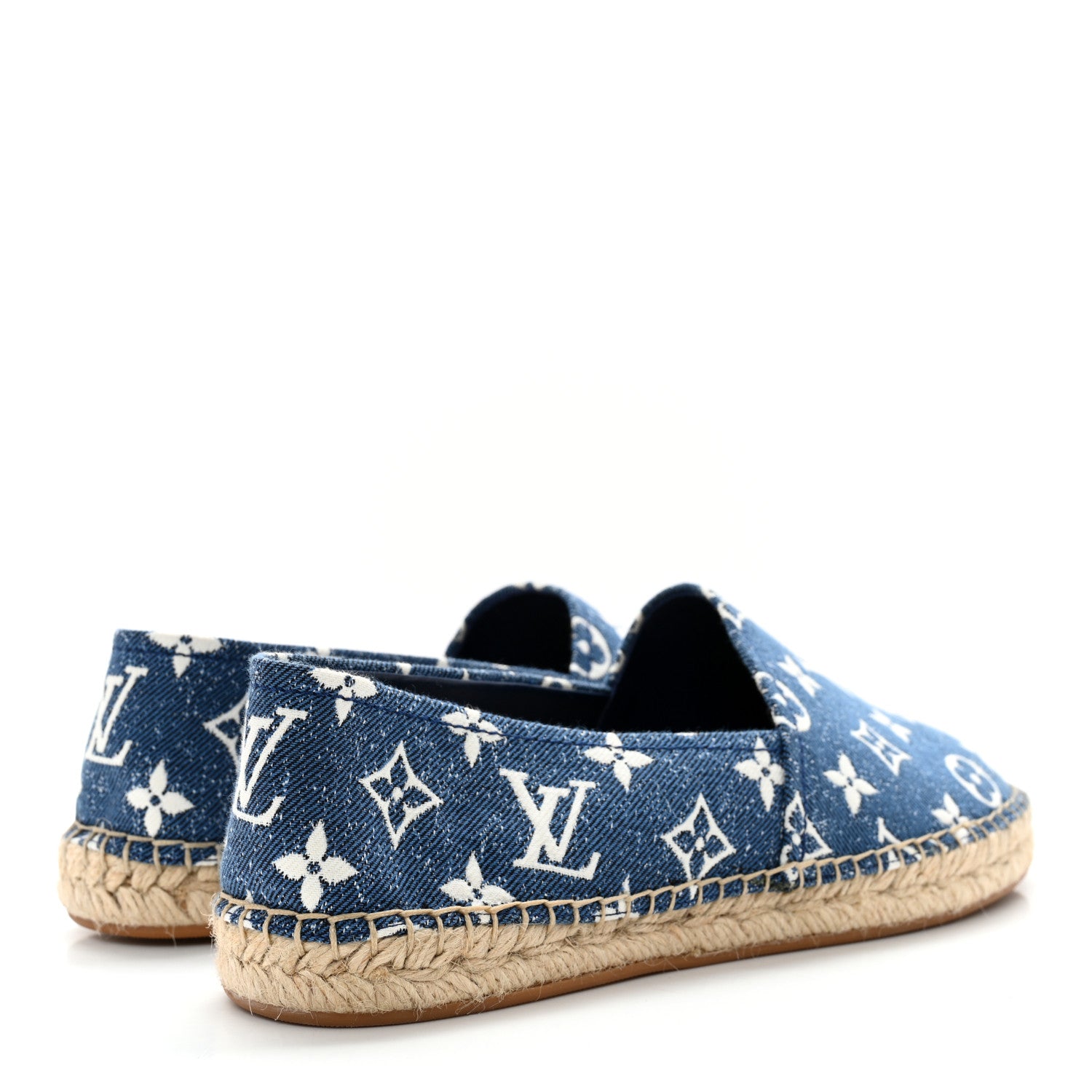 Louis Vuitton Monogram Denim Starboard Espadrille Flats 40 Blue 4 of 9