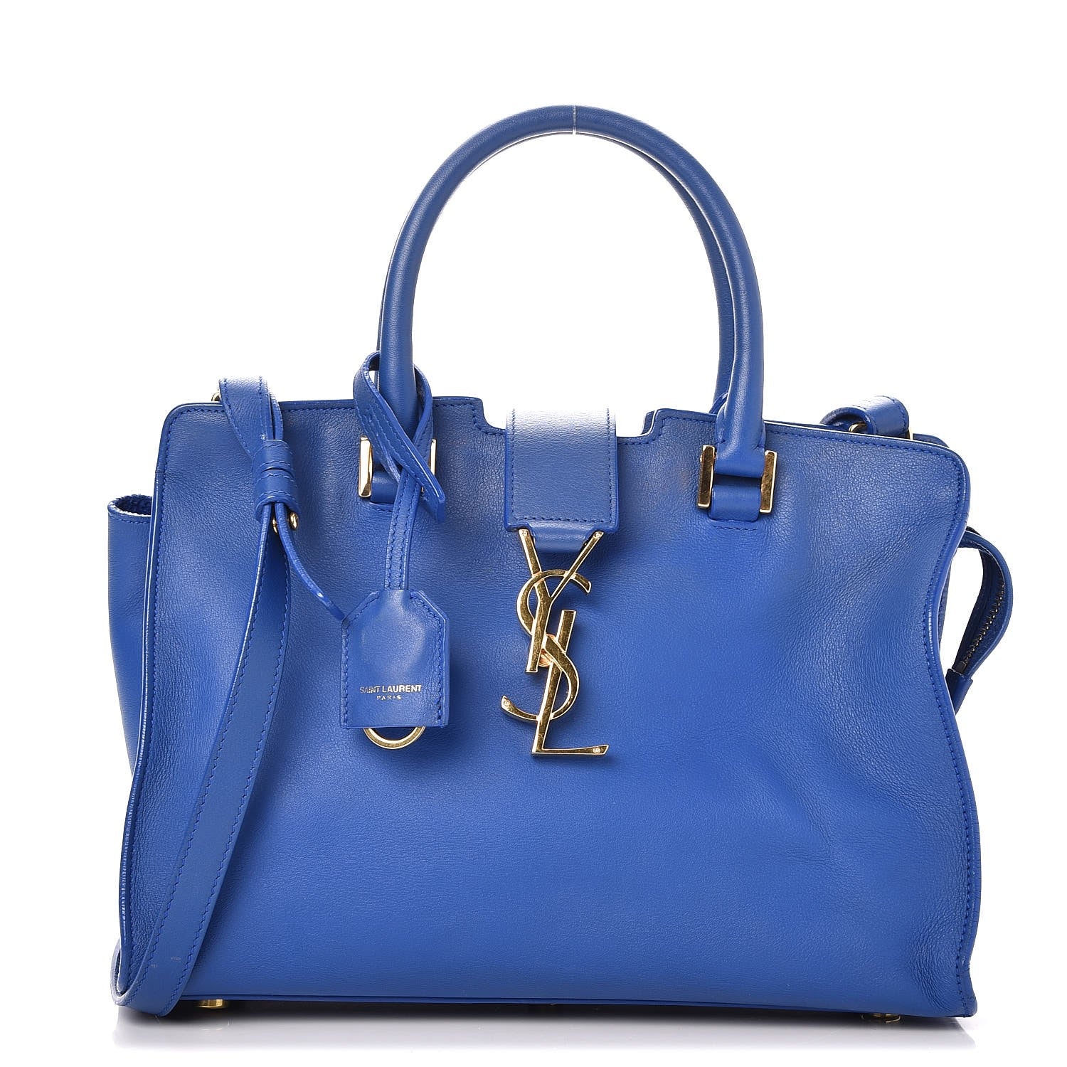 Saint Laurent Calfskin Monogram Baby Cabas Blue Majorelle 1 of 21