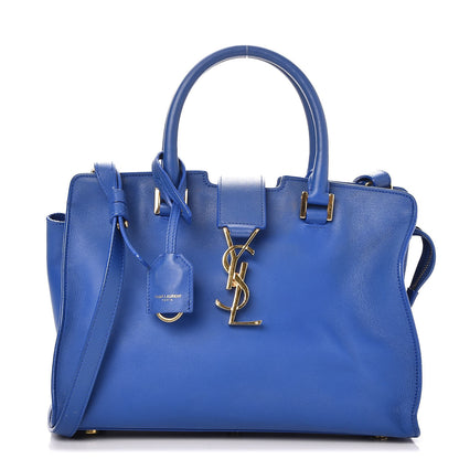 Saint Laurent Calfskin Monogram Baby Cabas Blue Majorelle 1 of 21