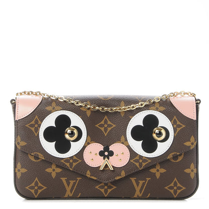 Louis Vuitton Monogram Valentine Dog Pochette Felicie Chain Wallet 1 of 8