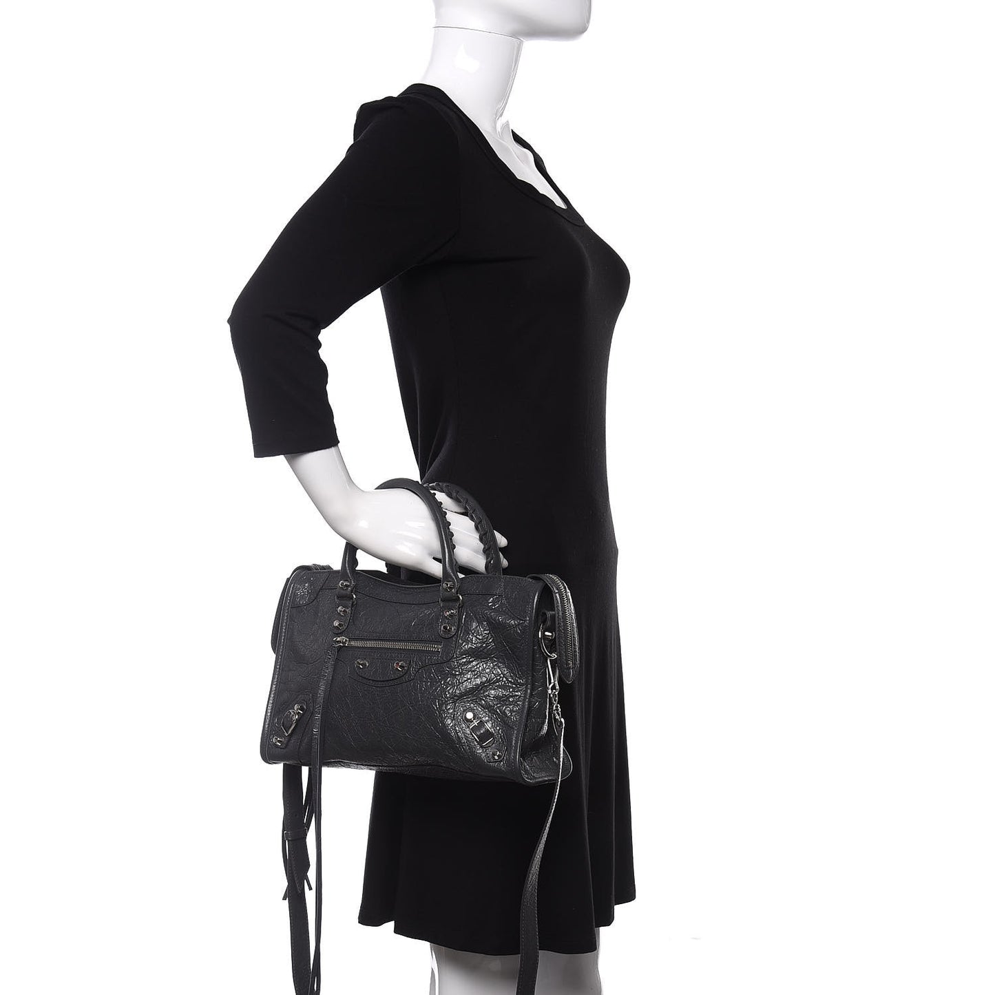 Agneau Classic Silver Hardware S City Gris Fossile