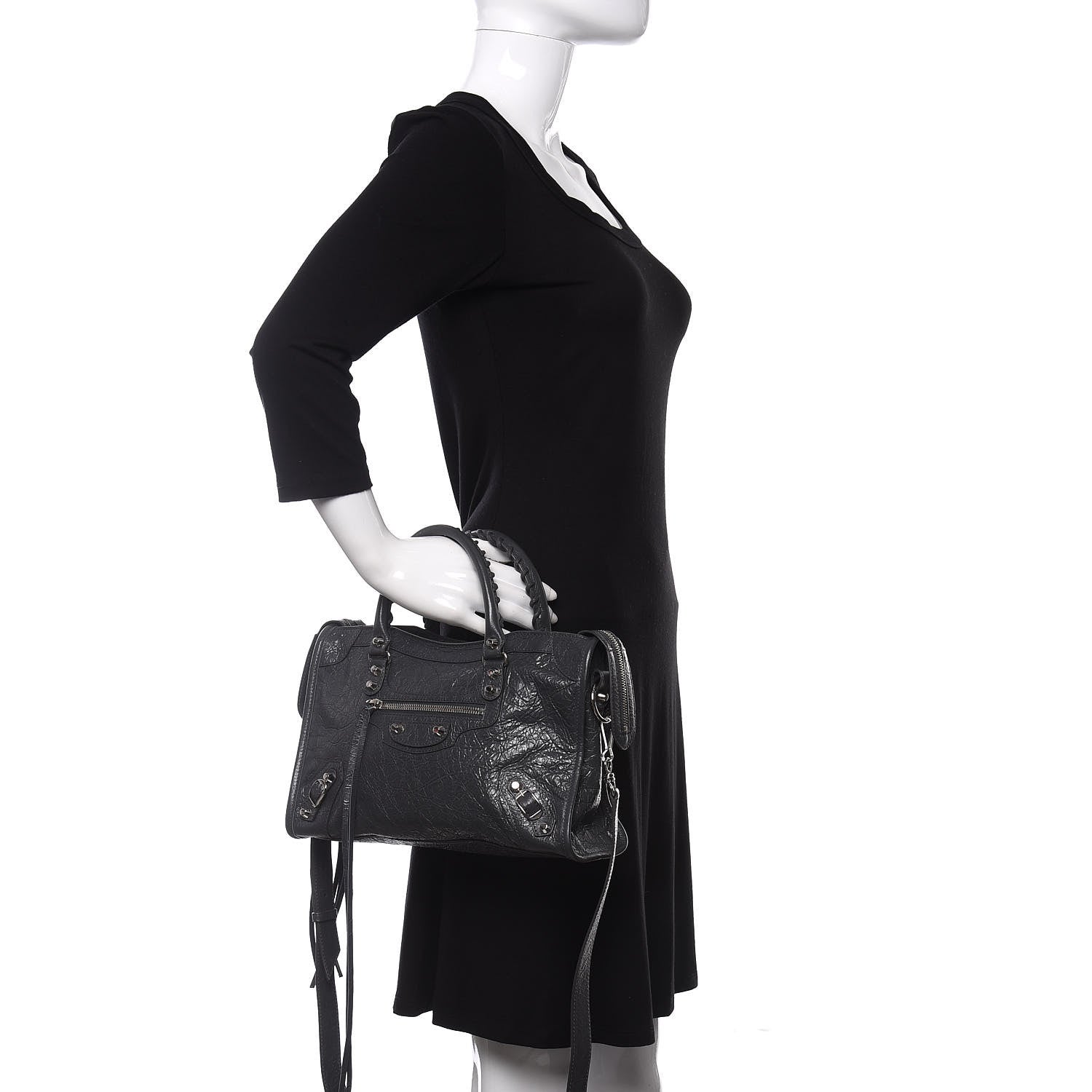 Balenciaga Agneau Classic Silver Hardware S City Gris Fossile 3 of 10