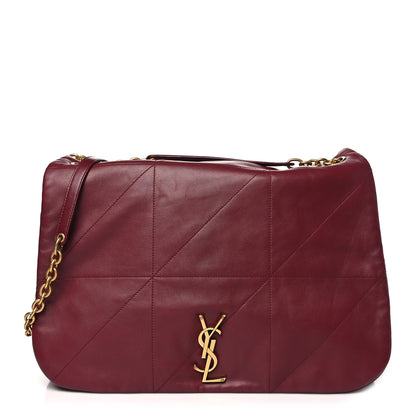 Saint Laurent Lambskin Matelasse Monogram Large Jamie 4.3 New Dark Bordeaux 1 of 10
