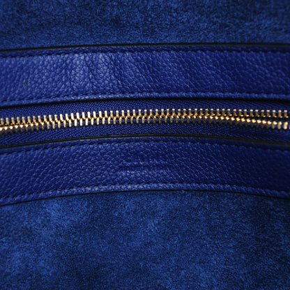 Celine Soft Grained Calfskin Small Belt Cabas Phantom Indigo 6 of 7