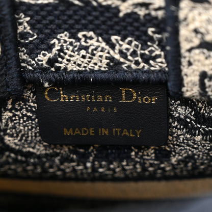 Christian Dior Canvas Toile de Jouy Reverse Embroidered Mini Book Tote Phone Bag Blue 6 of 11