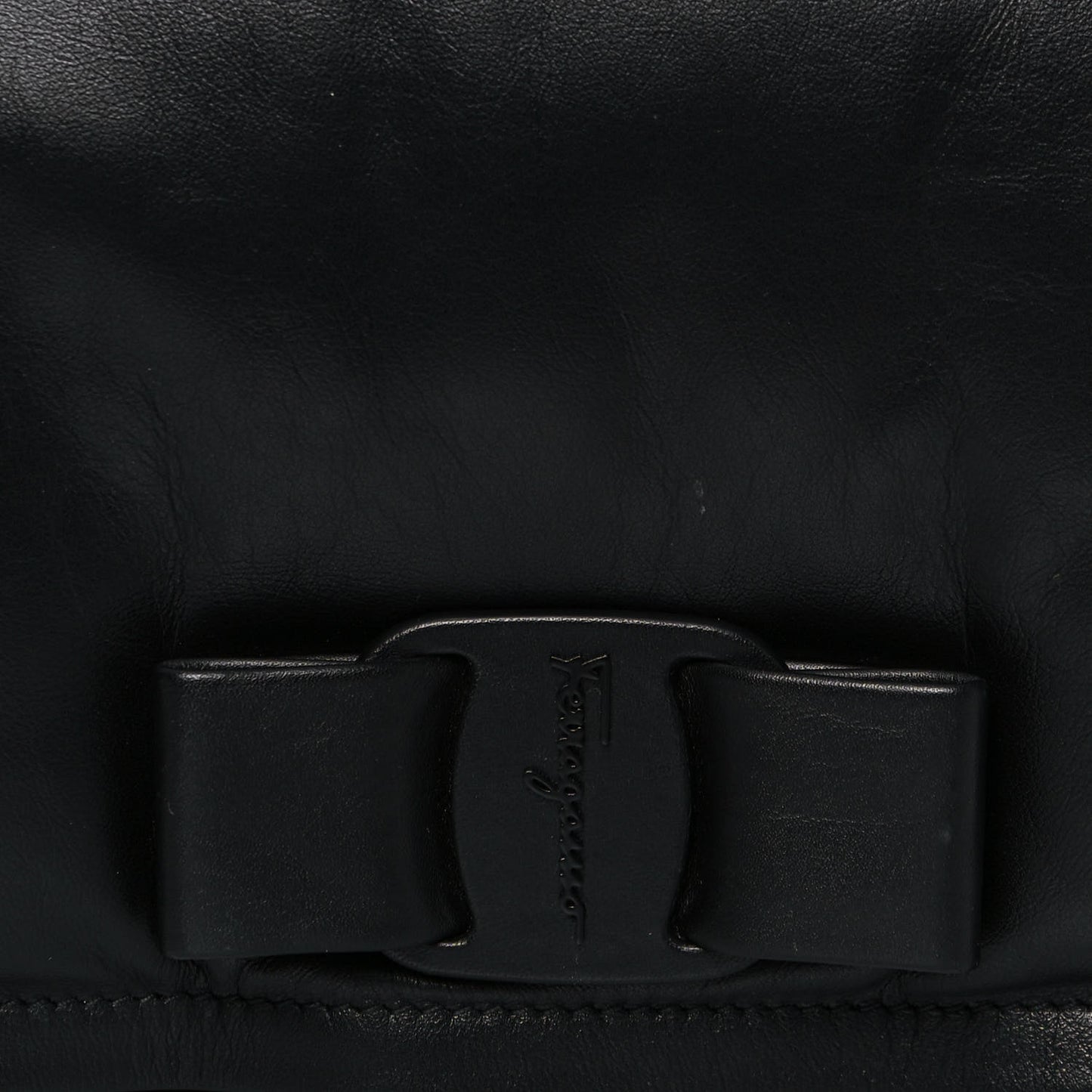 Calfskin Medium Viva Bow Shoulder Bag Black