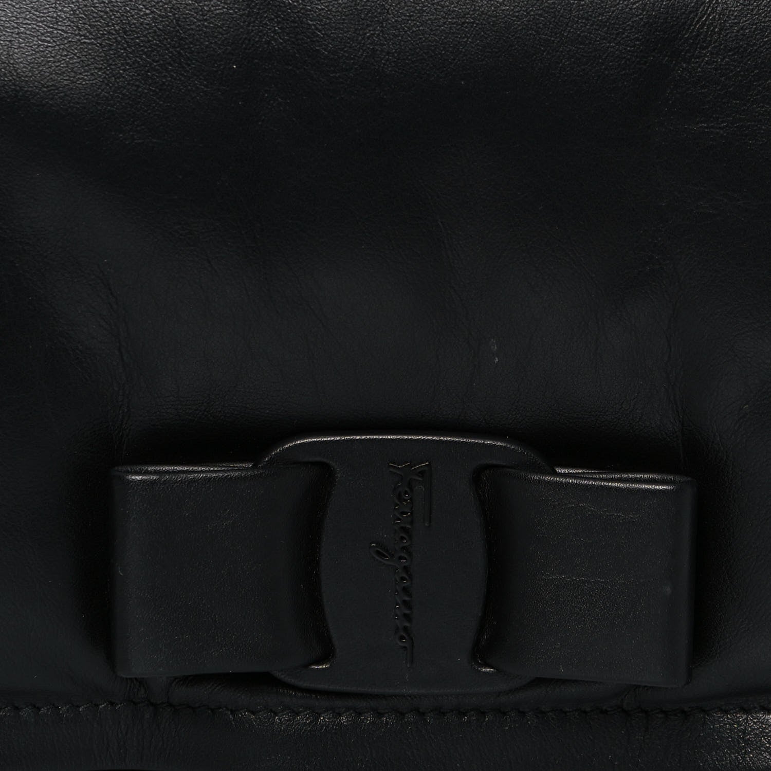 Salvatore Ferragamo Calfskin Medium Viva Bow Shoulder Bag Black 8 of 12