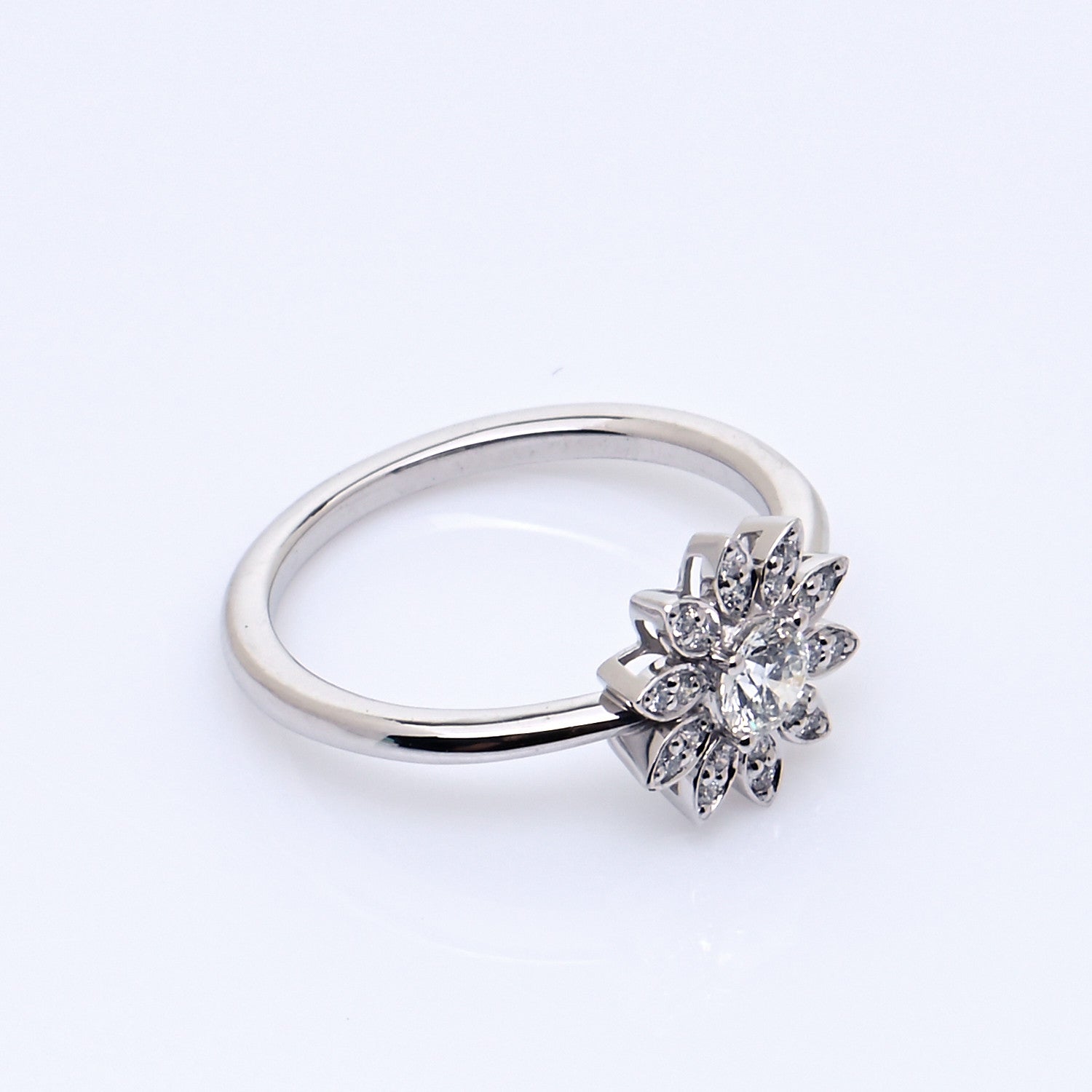 Tiffany Platinum Diamond Enchant Garden Flower Ring 48 4.5 5 of 7