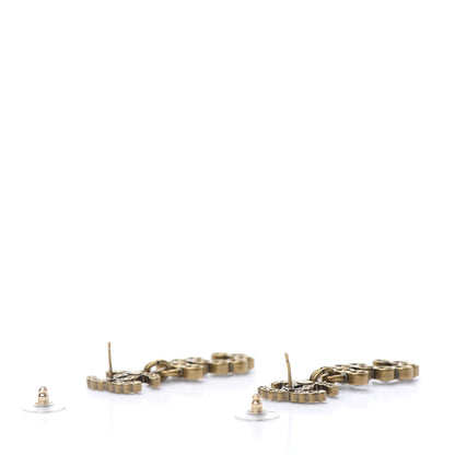 Chanel Metal Crystal City of Lights No 5 Drop Earrings Gold 3 of 5