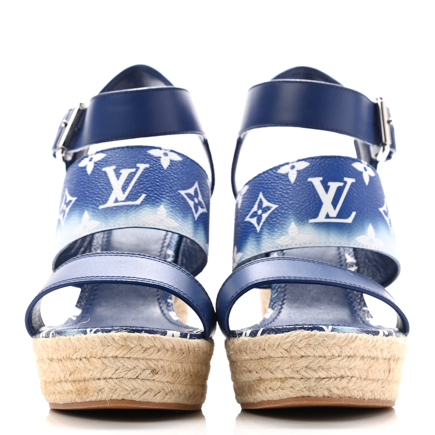 Monogram Escale Starboard Wedge Sandal 41 Blue