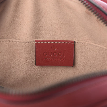 Gucci Calfskin Matelasse GG Marmont Belt Bag 95 38 Hibiscus Red 5 of 11