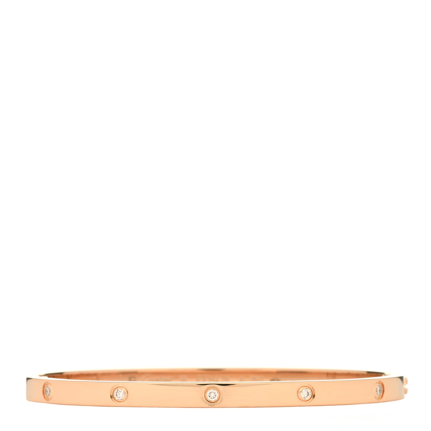 Cartier 18K Pink Gold 10 Diamond Small LOVE Bracelet 16 1 of 4
