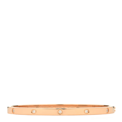 Cartier 18K Pink Gold 10 Diamond Small LOVE Bracelet 16 1 of 4