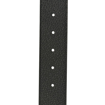 Gucci Textured Dollar Calfskin Nickel Double G 40mm Belt 85 34 Black 5 of 6
