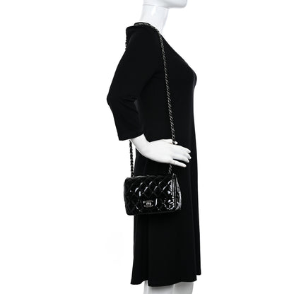Chanel Patent Calfskin Quilted Mini Square Flap Black 2 of 10