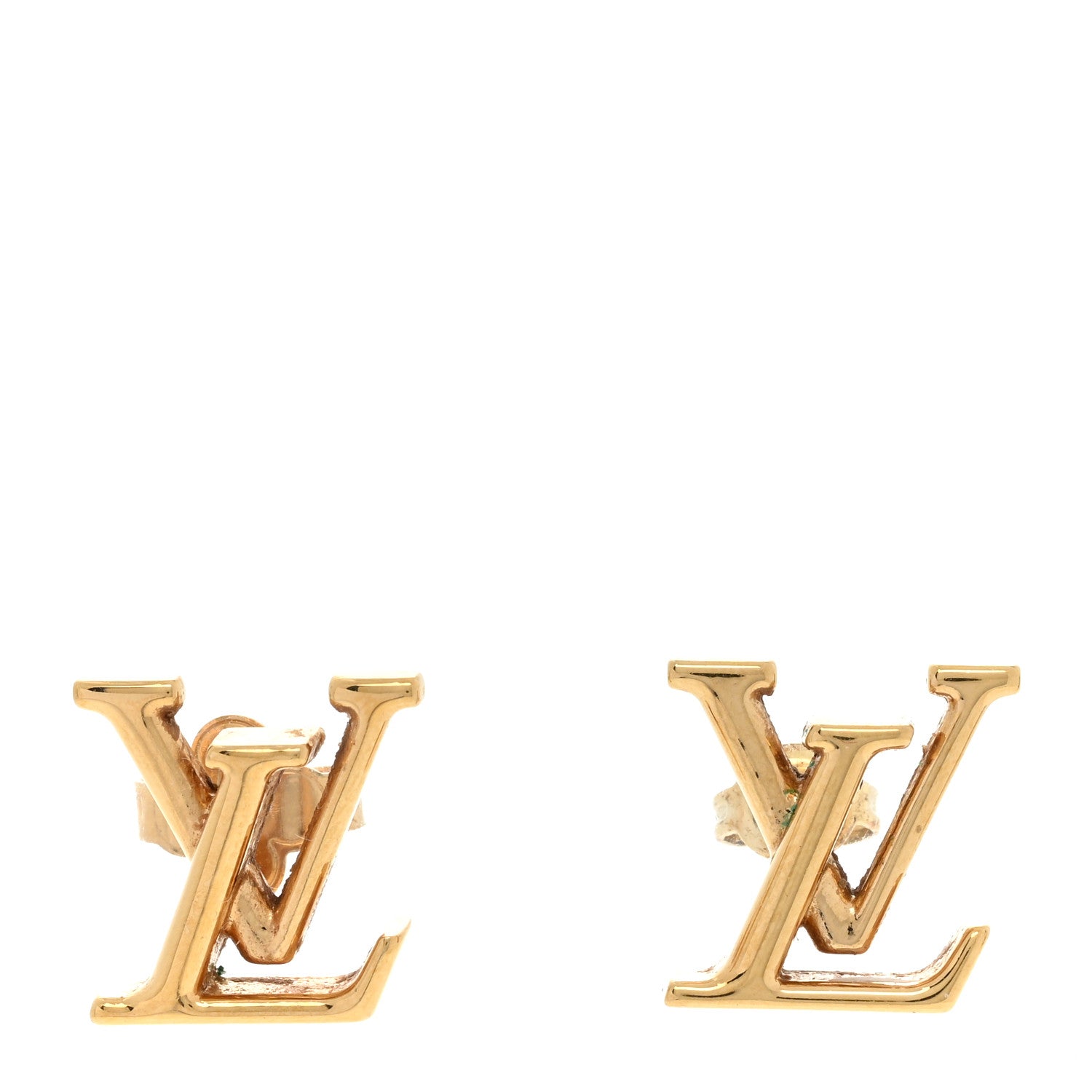 Louis Vuitton Metal LV Iconic Earrings Gold 1 of 8
