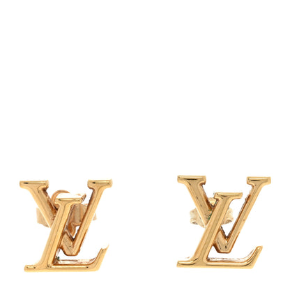 Louis Vuitton Metal LV Iconic Earrings Gold 1 of 8