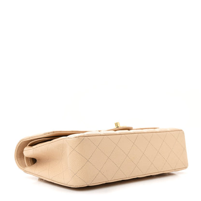 Chanel Caviar Quilted Medium Double Flap Beige 4 of 13