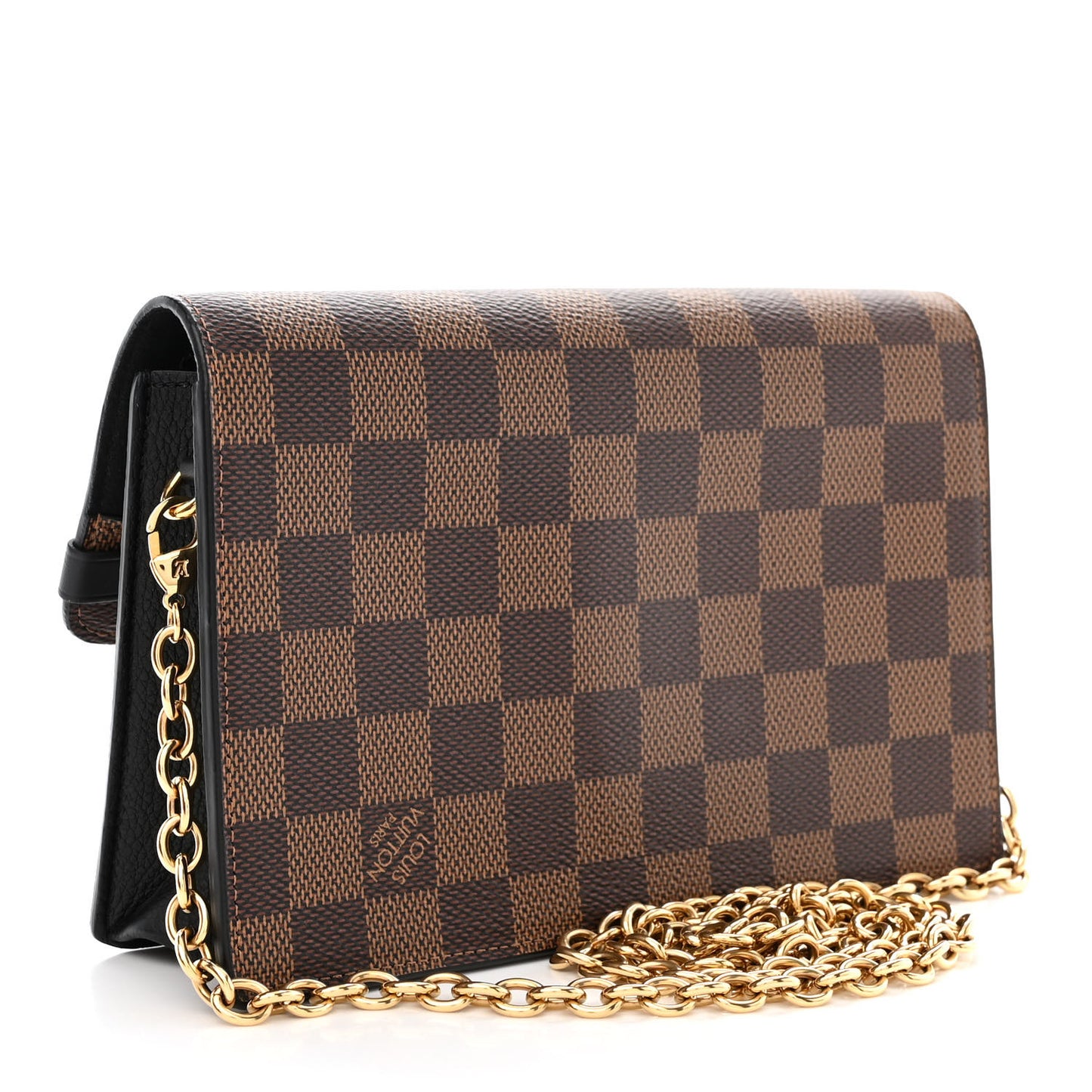 Damier Ebene Vavin Chain Wallet Black