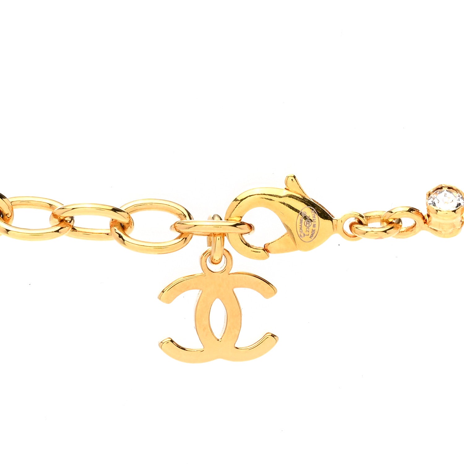 Chanel Metal Crystal CC Marquise Choker Gold 5 of 7