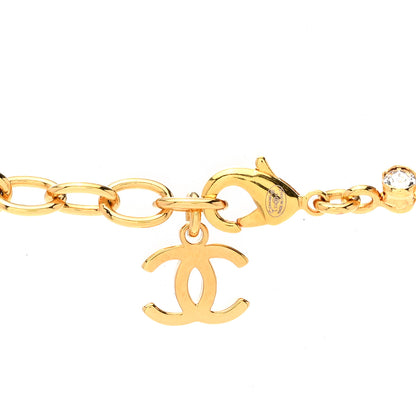 Chanel Metal Crystal CC Marquise Choker Gold 5 of 7
