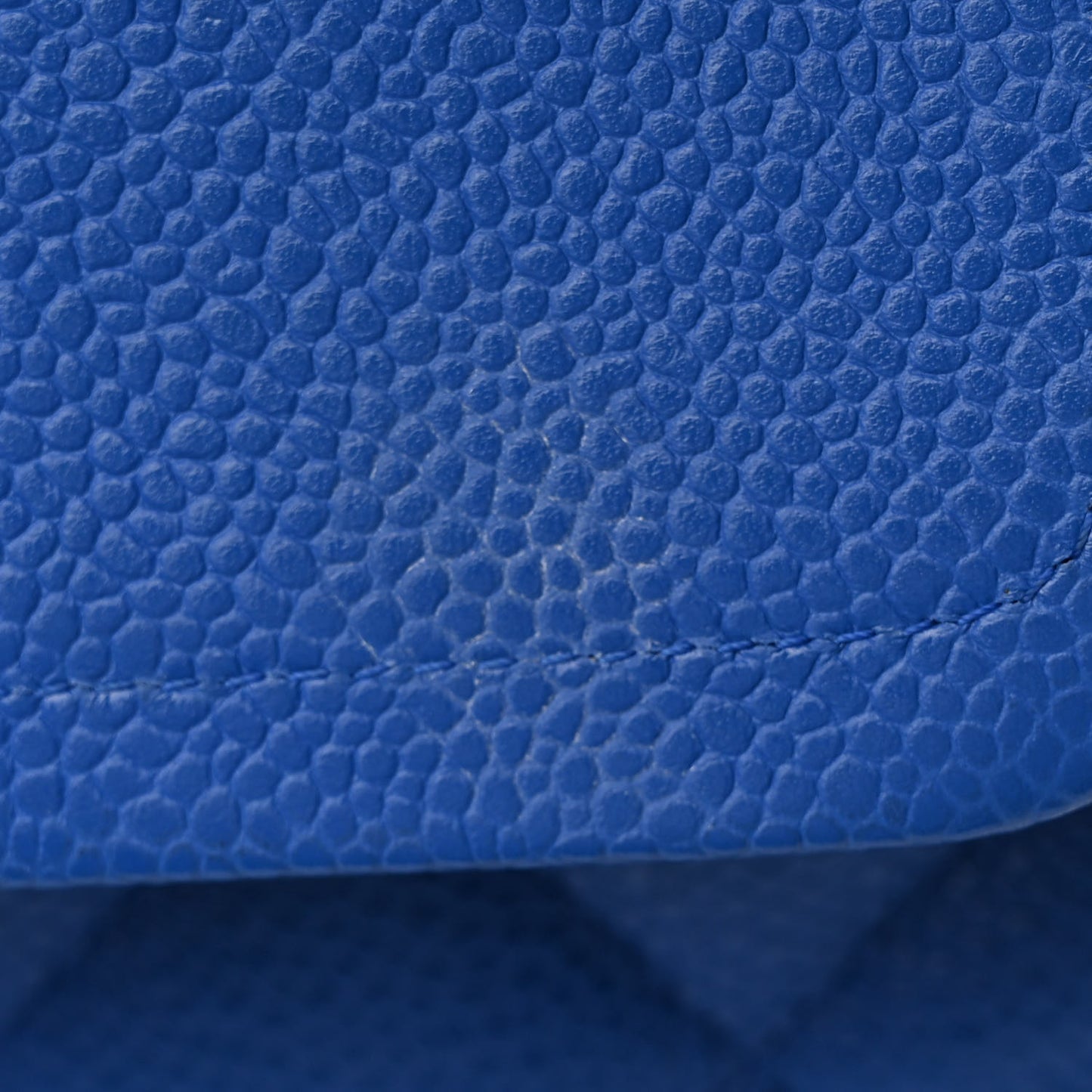 Caviar Quilted Jumbo Double Flap Blue