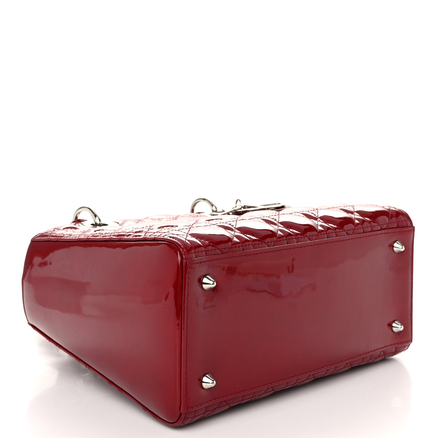 Patent Cannage Medium Lady Dior Red