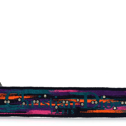 Christian Dior Canvas Embroidered Studded Mexico Shoulder Strap Multicolor 3 of 6